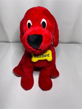 Kohl's Red Clifford Plush Dog Toy with Yellow Bone Tag
